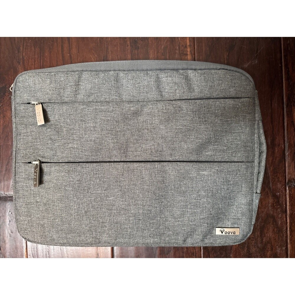 Voova Gray Laptop Sleeve Bag with Pockets Water Resistant Computer For 13 Inch